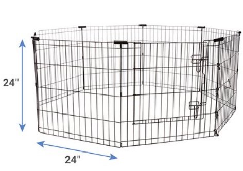 Frisco Wire Dog & Small Pet Exercise Pen with Step-Through Door